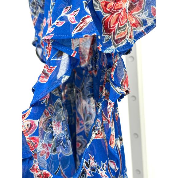 Misa Los Angeles Natasha‎ Cut Out Ruffled Midi Dress Large - Picture 9 of 13